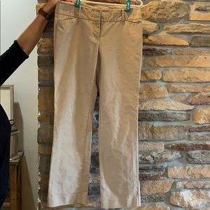 Khaki straight leg pants
